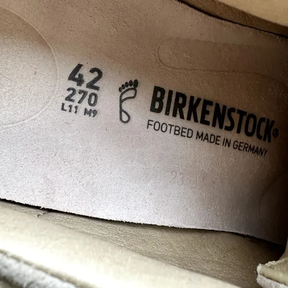 Birkenstock Bend Sneakers Suede Cork Lace Up Low Top Sandcastle 11 NWOT